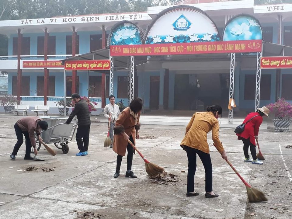Công tác phòng chống dịch Covid- 19 của trường TH số 1 xã Thanh Xương