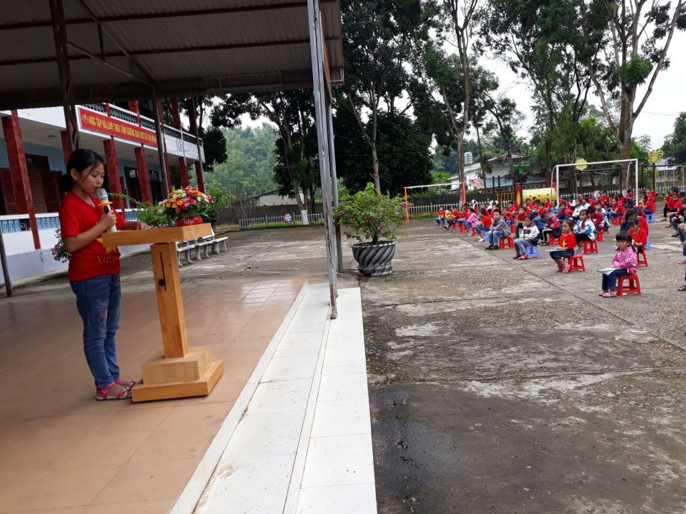 Liên đội trường TH số 1 Thanh Xương phát thanh kỉ niệm 52 năm ngày Bác Hồ gửi thư cho ngành giáo dục lần cuối