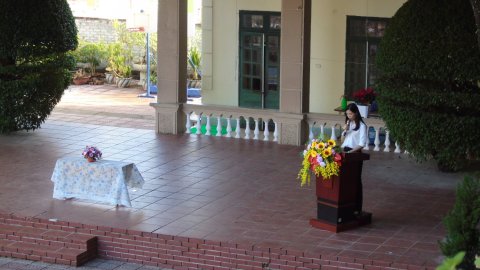 Ảnh Công an phường Nam Thanh tuyên truyền ATGT cho các em học sinh nhà trường – 14